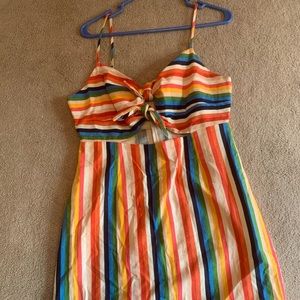 Lush rainbow mini dress